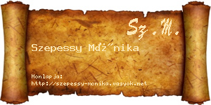 Szepessy Mónika névjegykártya